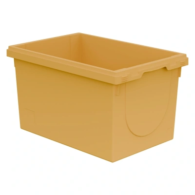 Вкладываемый контейнер INSTORE KV-6432 600x400x325 мм жёлтый с усиленным дном