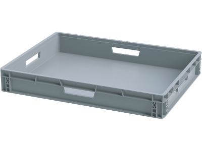 Ящик сплошной 800×600×120 мм, объем 57.6 л., арт.: SPK 8611, серый, код: 24289