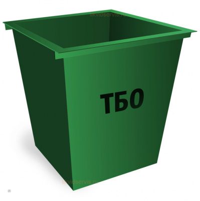 Контейнер ТБО-П для сбора пищевых отходов 850x800x1150 мм Зеленый