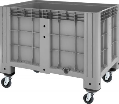 Контейнер 1200х800х913 мм сплошной на колесах, арт. SDBOX 1208 SW серый, код: 12526