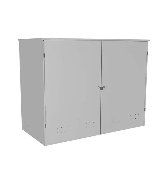 Шкаф для газовых баллонов на 27л 700x400x385 мм Светло-серый