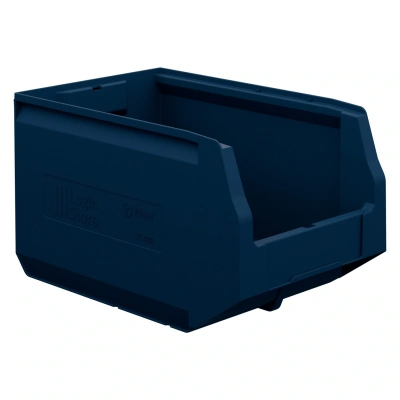 Складской лоток Logic Store 350x225x200 мм синий индиго с отверстиями для продольной перегородки