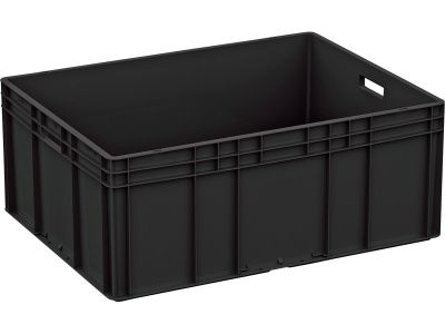 Ящик сплошной 800×600×320 мм, объем 131 л., арт.: ЕС 8632.3 R, чёрный, код: 19130