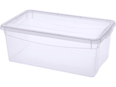 Ящик 330x190x120, объем 5, прозрачный, код:23421