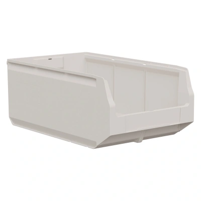 Складской лоток Logic Store 500x300x200 мм белый с отверстиями для перегородок
