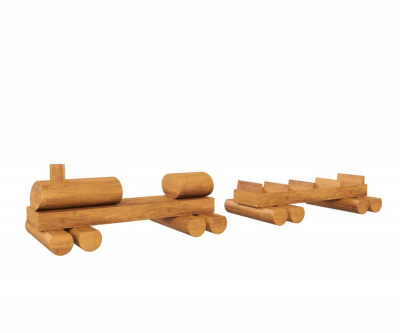 Игровой элемент HARDWOOD «Паровозик с вагонами»