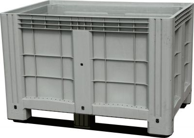 Контейнер 1200х800х800 мм сплошной на полозьях, арт. SDBOX 1208 SS серый, код: 13194