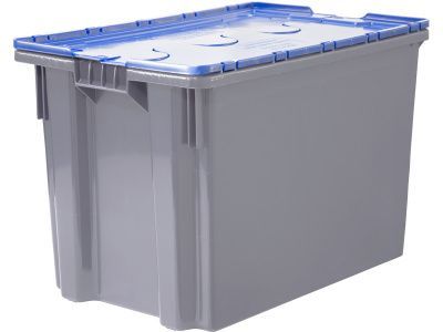 Ящик с крышкой п/э 600х400х415 сплошной, код: 34088