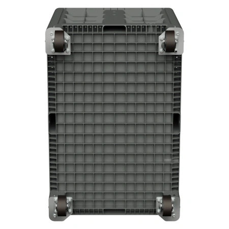 Большой контейнер 1200x800x920 мм iBOX светло-серый со сплошными стенками и дном, на колёсах
