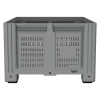 Большой контейнер 1130x1130x760 мм iBOX светло-серый c перфорированными стенками и дном, на ножках