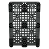 Пластиковый паллет 1200x800x150 мм серый перфорированный на 2-х полозьях с бортиком
