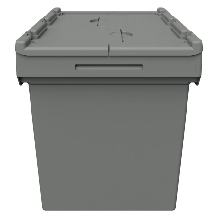 Вкладываемый контейнер INSTORE KV-6442 600х400х420 мм серый со сплошным дном и распашной крышкой
