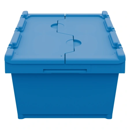 Вкладываемый контейнер INSTORE KVR-6422 600х400х245 мм голубой с усиленным дном и распашной крышкой
