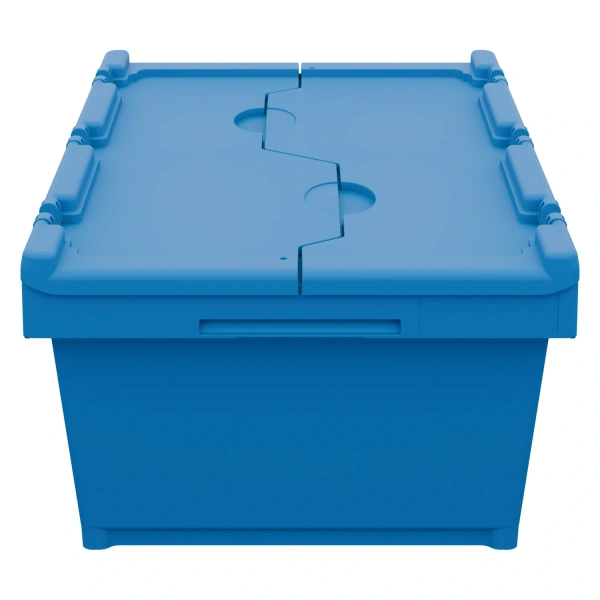 Вкладываемый контейнер INSTORE KVR-6422 600х400х245 мм голубой с усиленным дном и распашной крышкой