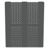 Пластиковый паллет 1200x1000x150 мм серый перфорированный на 3-х полозьях без бортика