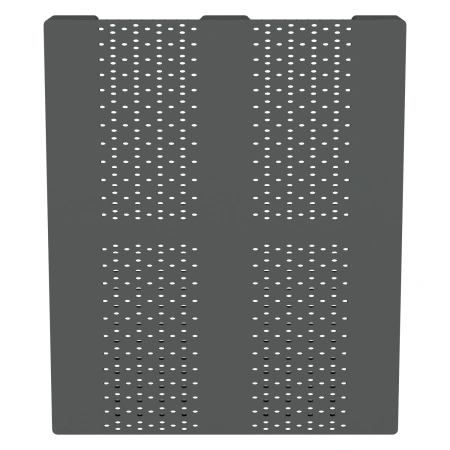 Пластиковый паллет 1200x1000x150 мм серый перфорированный на 3-х полозьях без бортика