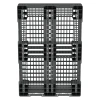 Пластиковый паллет 1210x810x150 мм серый перфорированный на 6-ти полозьях с бортиком