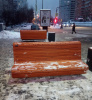 Скамейка стальная «Парабола» 3,0 м (3 опоры)