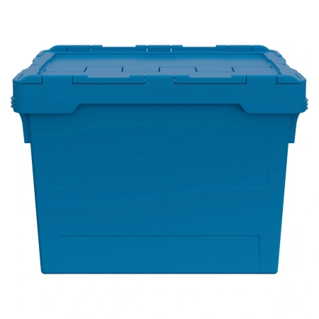 Вкладываемый контейнер INSTORE KV-6442.1 600х400х420 мм голубой со сплошным дном и распашной крышкой