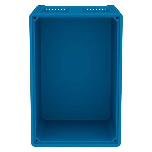 Большой контейнер 1200x800x800 мм iBOX голубой со сплошными стенками и дном, на ножках