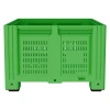 Большой контейнер 1130x1130x760 мм iBOX салатовый c перфорированными стенками и дном, на ножках