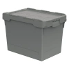 Вкладываемый контейнер INSTORE KV-6442.1 600х398х420 мм серый со сплошным дном и распашной крышкой
