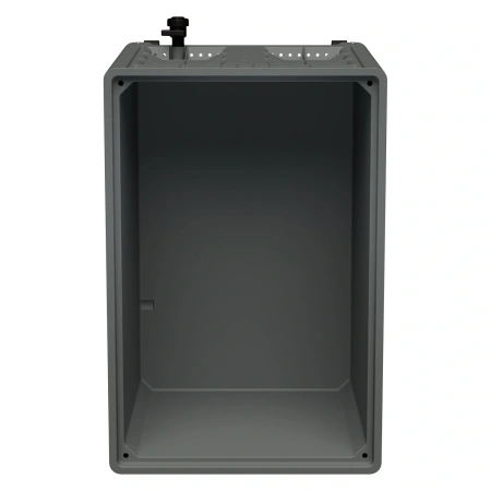 Большой контейнер 1200х800х920 мм iBOX светло-серый со сплош. стенками и дном, на колёсах с краном 1 дюйм