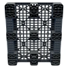 Пластиковый паллет 1200x1000x150 мм серый перфорированный на 2-х полозьях с бортиком