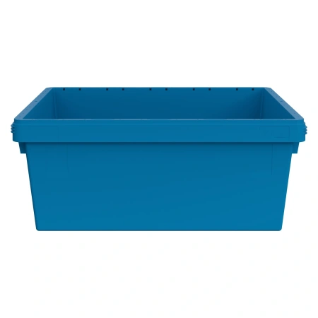 Вкладываемый контейнер INSTORE KVR-8634.1 800х600х340 мм голубой с усиленным дном и штабельным упором