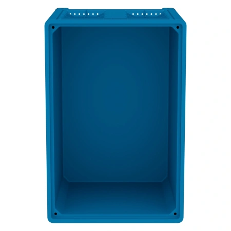 Большой контейнер 1200x800x800 мм iBOX голубой со сплошными стенками и дном, на полозьях