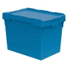 Вкладываемый контейнер INSTORE KV-6442.1 600х400х420 мм голубой со сплошным дном и распашной крышкой