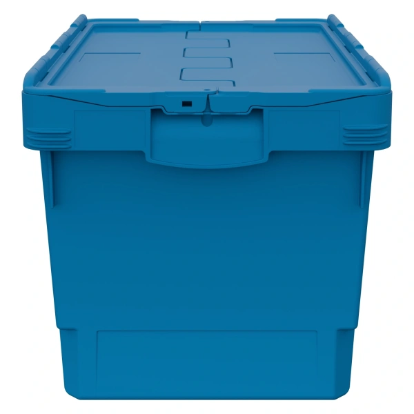 Вкладываемый контейнер INSTORE KV-6437 600х400х390 мм голубой со сплошным дном и распашной крышкой