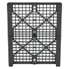 Пластиковый паллет 1200x1000x145 мм серый перфорированный на 2-х полозьях с бортиком