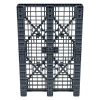 Пластиковый паллет 1200x800x150 мм серый многооборотный перфорированный на 3-х полозьях с бортиком