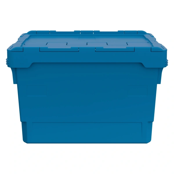 Вкладываемый контейнер INSTORE KV-6437 600х400х390 мм голубой со сплошным дном и распашной крышкой