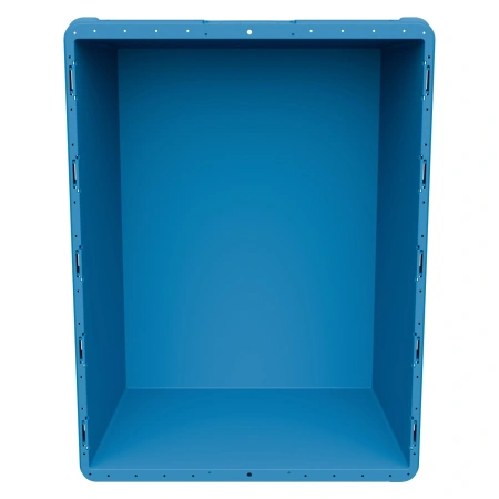 Вкладываемый контейнер INSTORE KVR-8634.1 800х600х340 мм голубой с усиленным дном и штабельным упором