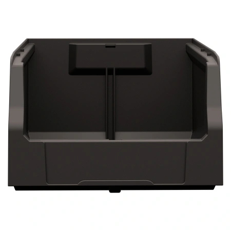 Складской лоток Logic Store 350x225x150 мм чёрный ЭКО с отверстиями для продольной перегородки