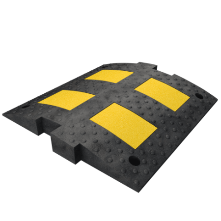 Лежачий полицейский ИДН-500-1 основной элемент КОМПОЗИТ с прямоугольными желтыми светоотражателями