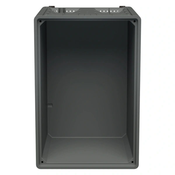 Большой контейнер 1200x800x920 мм iBOX светло-серый со сплошными стенками и дном, на колёсах