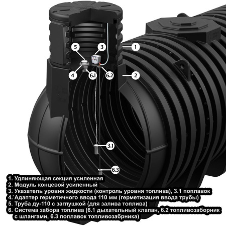 Подземная емкость для топлива DL DT 15000