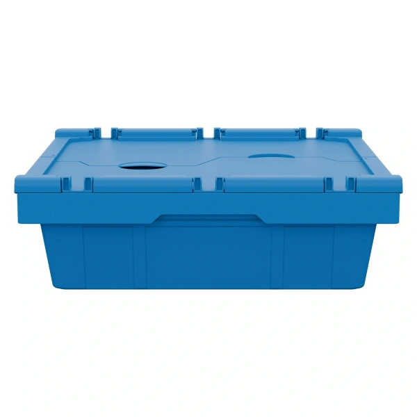 Вкладываемый контейнер INSTORE KV-6417 600х400х196 мм голубой со сплошным дном и распашной крышкой
