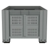Большой контейнер 1200x1000x760 мм iBOX светло-серый c перфорированными стенками и дном, на ножках
