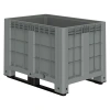 Большой контейнер 1200x800x800 мм iBOX светло-серый со сплошными стенками и дном, на полозьях