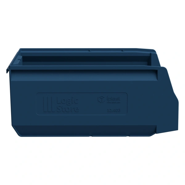 Складской лоток Logic Store 350x225x150 мм синий индиго с отверстиями для продольной перегородки