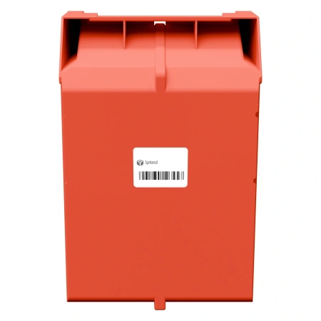 Складской лоток Logic Store 350х225х200 мм красный с отверст. для продольн. перегород. и накл. 100х70 мм