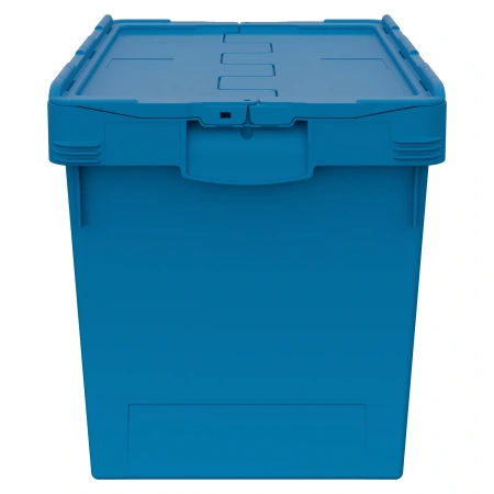 Вкладываемый контейнер INSTORE KV-6442.1 600х400х420 мм голубой со сплошным дном и распашной крышкой