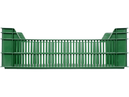 Ящик перфорированный 600×400×190, арт.: 106, объём 48, зелёный, код: 01035