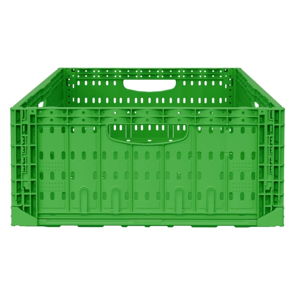 Складной ящик FC-6418 600х400х180 мм салатовый перфорированный