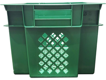 Ящик перфорированный 600×400×300, арт.: 108, объём 50, зелёный, код: 18309