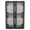 Пластиковый паллет 1210x810x150 мм серый перфорированный на 6-ти полозьях с бортиком